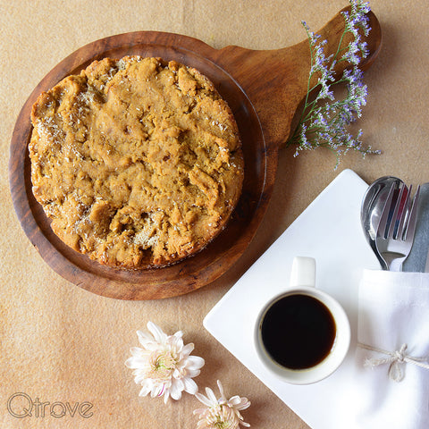 Vegan Wholewheat Coconut Jaggery Cake