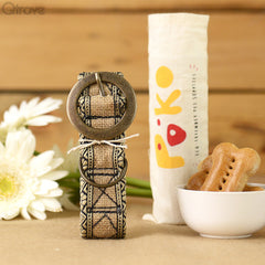 Eco-Friendly Jute Dog Collar - Natural Cross at Qtrove