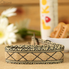 Eco-Friendly Jute Dog Collar - Natural Cross at Qtrove