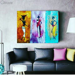 Hand Painted Abstract African Painting at Qtrove