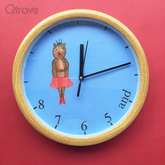 Ballet Bear wall clock at Qtrove