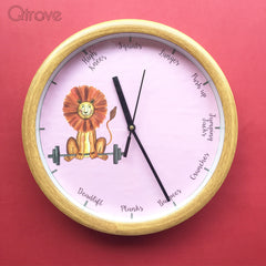 Workout Lion Wall Clock at Qtrove