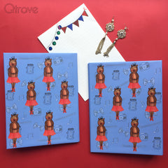 Ballet Bear mini folder notebook at Qtrove