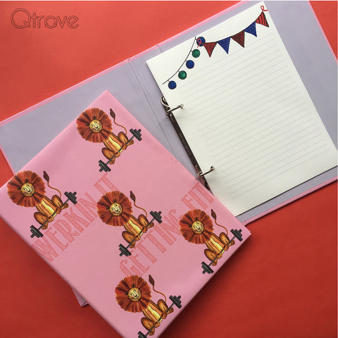 Workout Lion mini folder notebook