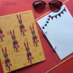 Bookworm Rabbit mini folder notebook at Qtrove