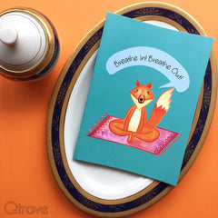 Yogi Fox: Breath in breath out notebook at Qtrove