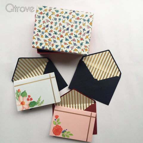 Floral note card set