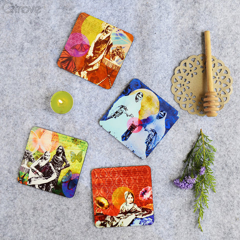 Digital Vintage Print Coasters