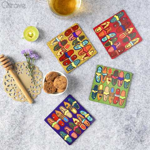 Digital Chappal Print Coasters