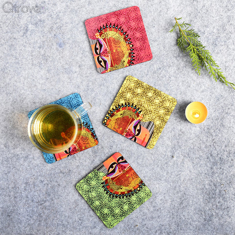 Digital Kathakali Print Coasters