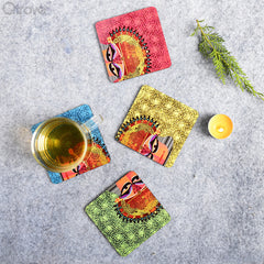 Digital Kathakali Print Coasters at Qtrove