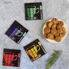 Digital Muche Cups Print Coasters at Qtrove