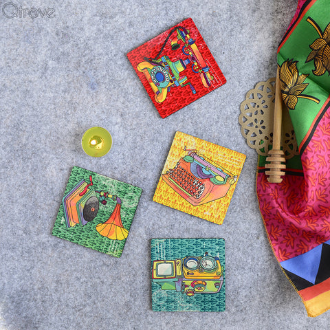 Digital Blast From The Past Print Coasters