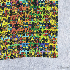 Hand Drawn Chappal Print Stole at Qtrove