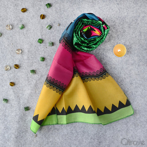 Hand Drawn Elephant Print Stole