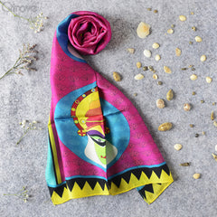 Pink Kathakali Stole at Qtrove