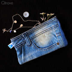 Denim Pouch (Exclusive Blue) at Qtrove