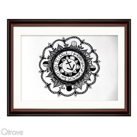 Zodiac Mandala - Sagittarius Wall Frame