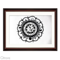 Zodiac Mandala - Sagittarius Wall Frame at Qtrove