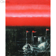 Seaside Boats Painting (Set of 3, Unframed) at Qtrove