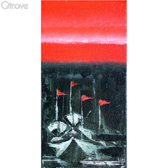 Seaside Boats Painting (Set of 3, Unframed) at Qtrove