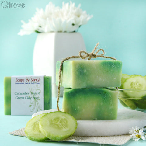 Cucumber Yogurt Green Clay Soap