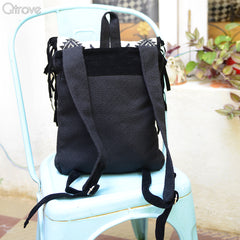 Monochrome Embroidered Backpack at Qtrove