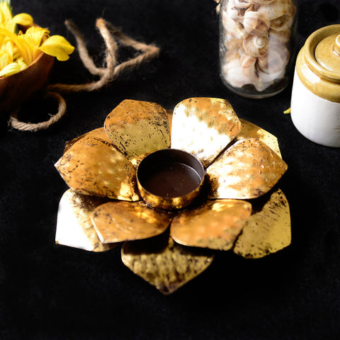 Handcrafted Small Flower Candle Holder
