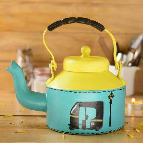 Hand Painted Kettle Artifact