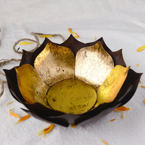 Handcrafted Large Lotus Candle Holder