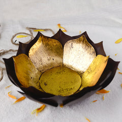 Handcrafted Large Lotus Candle Holder at Qtrove