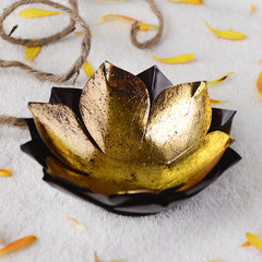 Handcrafted Small Lotus Candle Holder at Qtrove