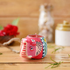 Handmade Elephant Candle Holder From The Tales Of Panchatantra at Qtrove
