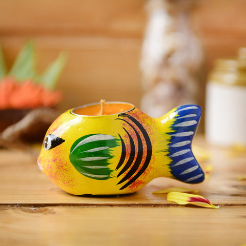 Handmade Fish Candle Holder From The Tales Of Panchatantra