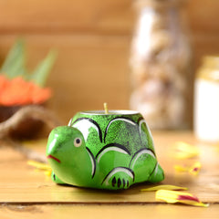 Handmade Tortoise Candle Holder From The Tales Of Panchatantra at Qtrove
