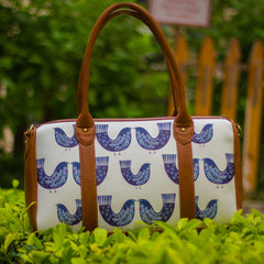 The Ink Blue Bird Series Duffel Totes at Qtrove