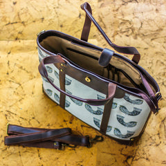 The Smoke Grey Bird Series Carryall Totes at Qtrove