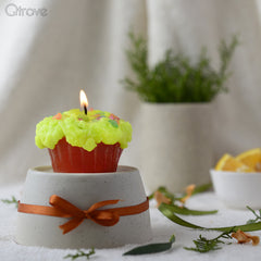 Citrusy Orange Cupcake Candles at Qtrove