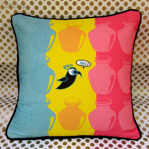 Crow Throw Pillow Cover