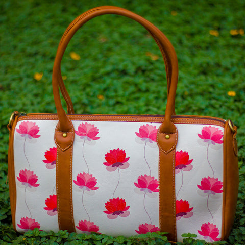 The Rani Pink Lotus Series Duffel Tote