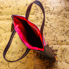 The Fruity Tangerine Fringed Boho Tote at Qtrove