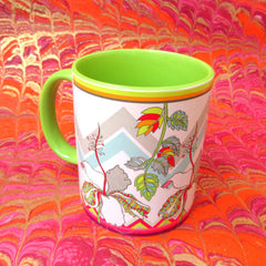 Green Hibiscus Quirky Mug at Qtrove