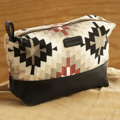 Handcrafted Aztec Faux Leather Travel Pouch at Qtrove