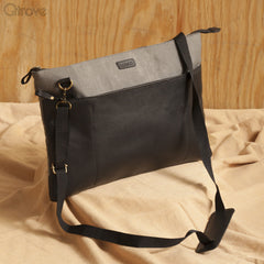 Handcrafted Space Gray Laptop Bag at Qtrove