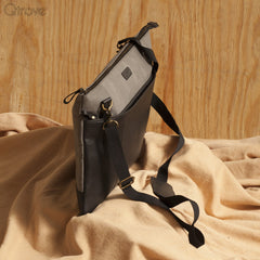 Handcrafted Space Gray Laptop Bag at Qtrove