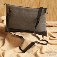 Handcrafted Space Gray Laptop Bag at Qtrove