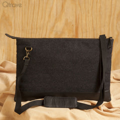 Wool Felt Genuine Leather Laptop Bag at Qtrove