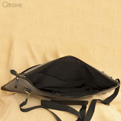 Handcrafted Space Gray Laptop Bag at Qtrove