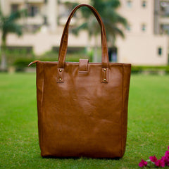The Denim Blue Lotus Series Casual Tote at Qtrove