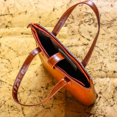 The Denim Blue Lotus Series Casual Tote at Qtrove